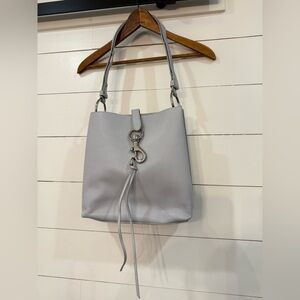 Rebecca Minkoff Megan Leather Crossbody Bag Ice Grey $328
